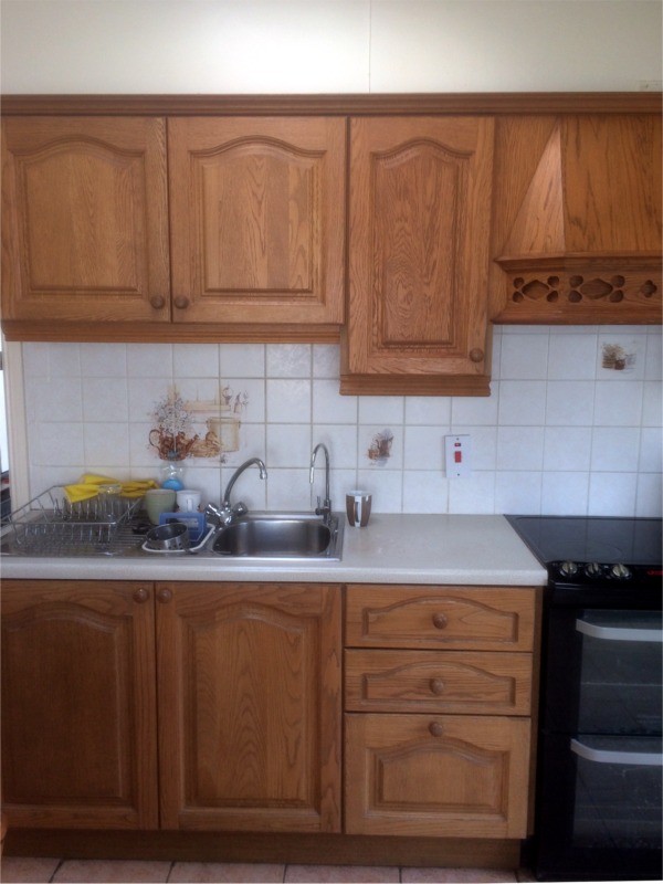 Before hand painting of a kitchen in a Dublin home by Abhaile Decorators, Robery Hanvey Ireland