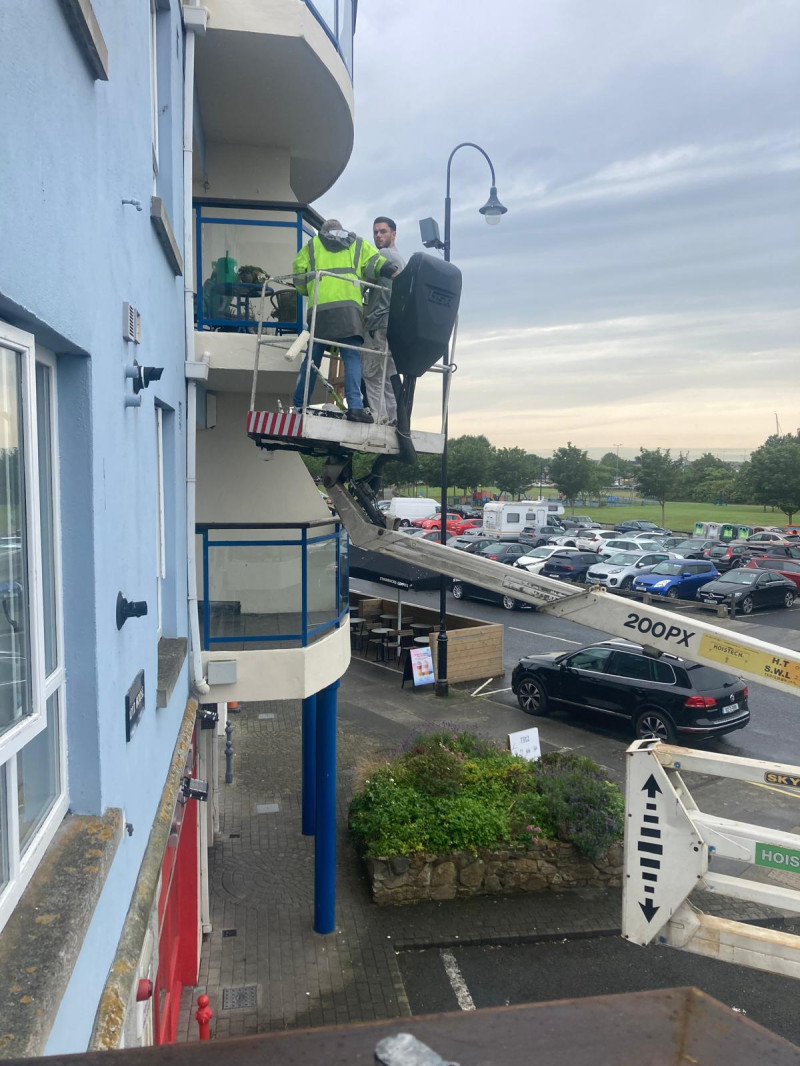 Outside painting of a Dublin Apartment Block by Abhaile Decorators, Painting and Decorating Contractors, Ireland