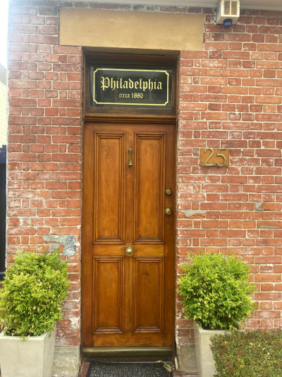 Heritage external door varnished by Abhaile Decorators, Dublin,  Ireland