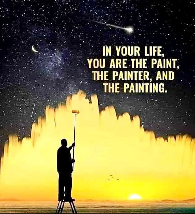 In your life you are the paint, the painter and the painting - decoration by Abhaile Decorators, Dublin, Ireland
