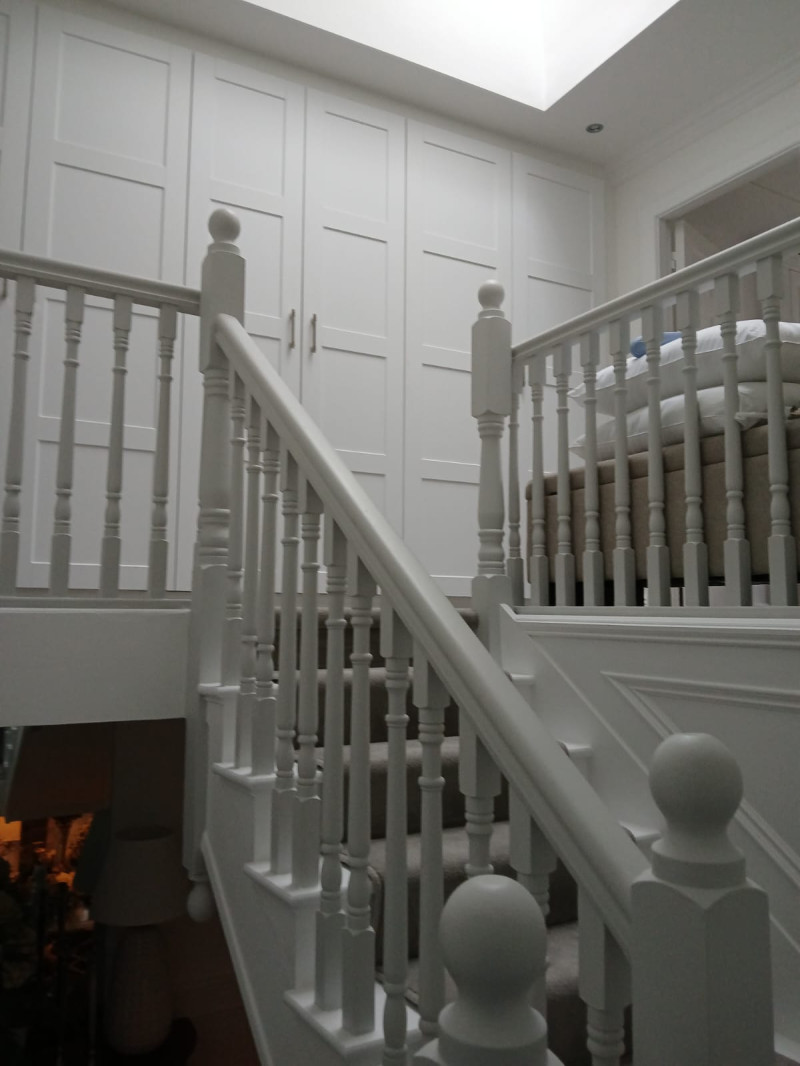Stairs and Railings Painting in a Dublin Home by Abhaile Decorators, Ireland