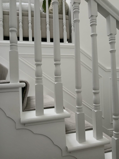 Stairs and Railings Painting in a Dublin Home by Abhaile Decorators, Ireland